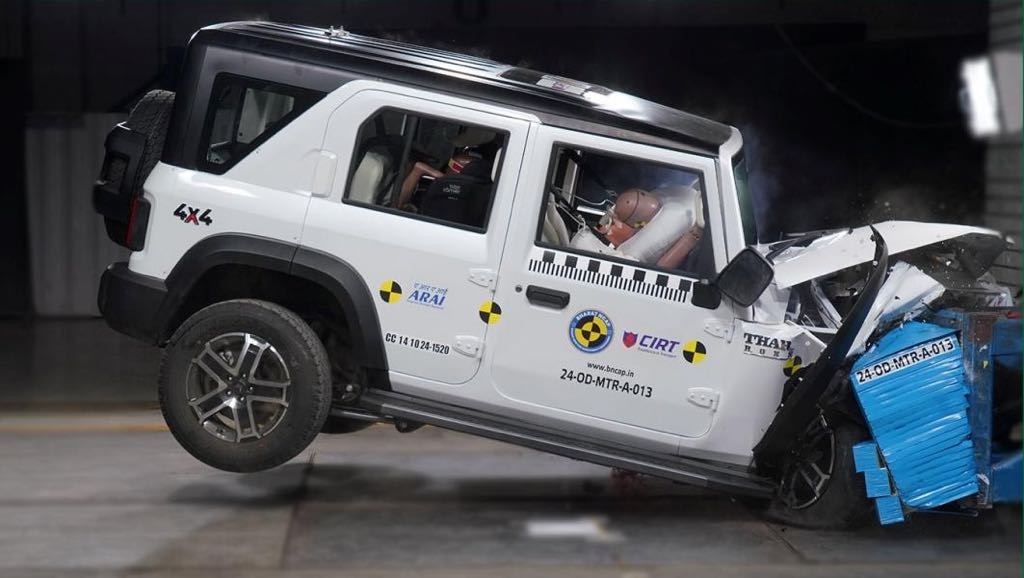 महिंद्रा थार रॉक्स को भारत NCAP क्रैश टेस्ट में मिली 5-स्टार रेटिंग